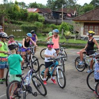 group bike tour with children