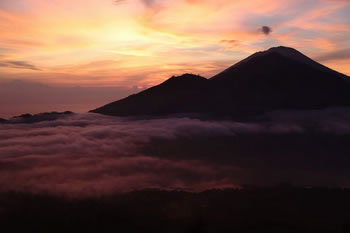 Batur volcano sunrise hiking