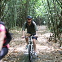 biking inside bamboo forest #2
