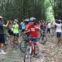 group photo at bamboo forest