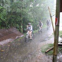 pouring rain riding