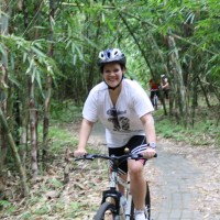 bamboo forest bike tour with Flavia