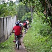 cycling through back road