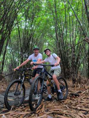 Cycling in the bamboo forest