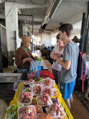 Shopping at a fruit market
