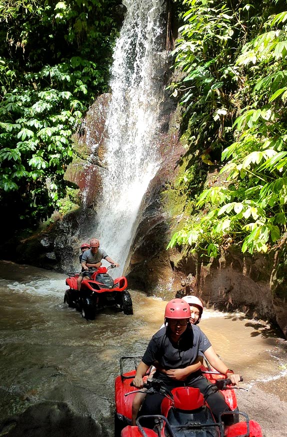 Ride through the waterfall