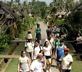 sightseeing at penglipuran village