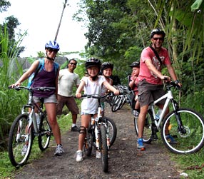 family cycling trip starting point