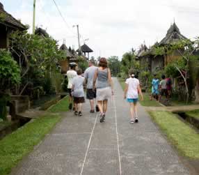 Bike Tours at Penglipuran Village Walking around the traditional village